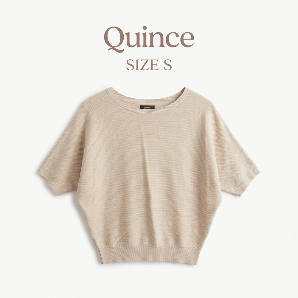 Quince Organic Cotton Cashmere Blend Dolman Knit Top Women S Beige Minima